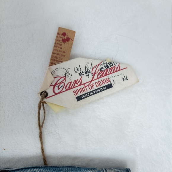 Vintage Y2K Cars Jeans - Men's Straight Leg Stencil Logo Denim Pants -β Size 14 - Picture 9 of 12